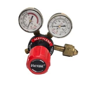 Victor G250-15-300 Acetylene Gas Regulator Dual Gauge CGA 300 Brass Welding Tool